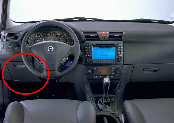 Gdzie jest złącze do laptopa? Fiat Stilo Autokącik